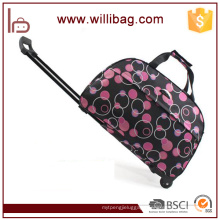 Customized Polyester Vintage Trolley Travel luggage bags cases